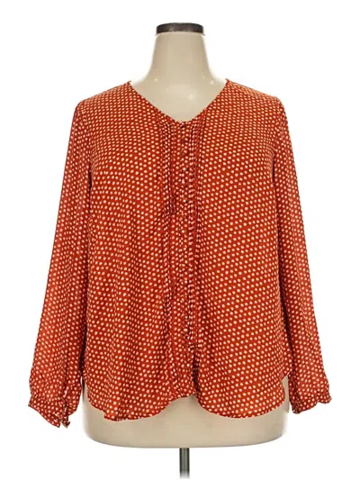 Pre-owned Torrid Long Sleeve Blouse In Orange