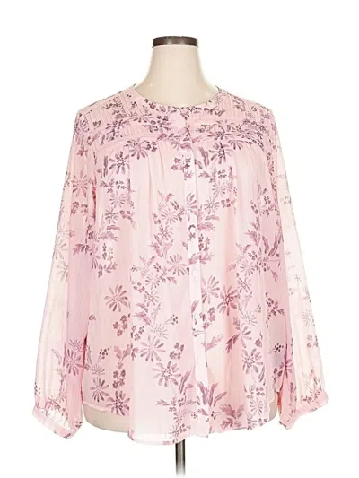 Pre-owned Torrid Long Sleeve Blouse In Pink