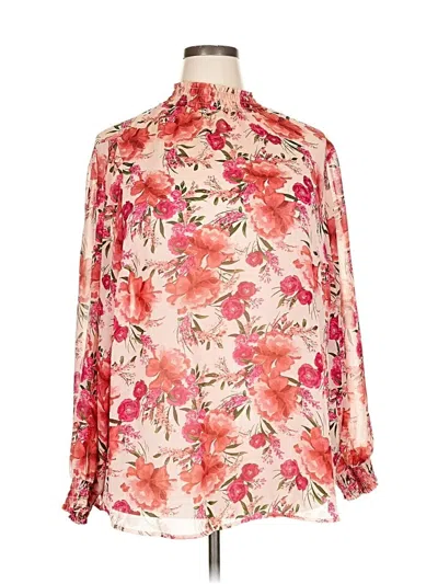 Pre-owned Torrid Long Sleeve Blouse In Pink