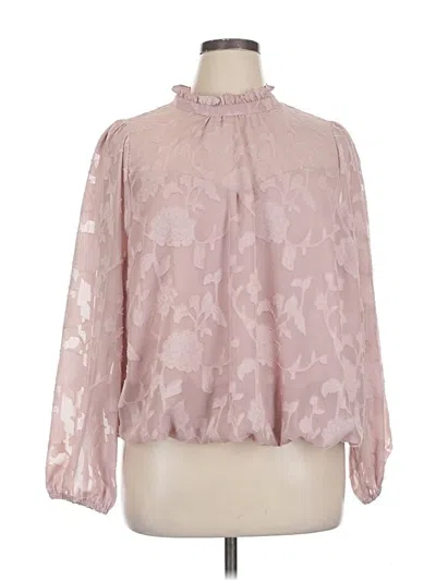 Pre-owned Torrid Long Sleeve Blouse In Pink