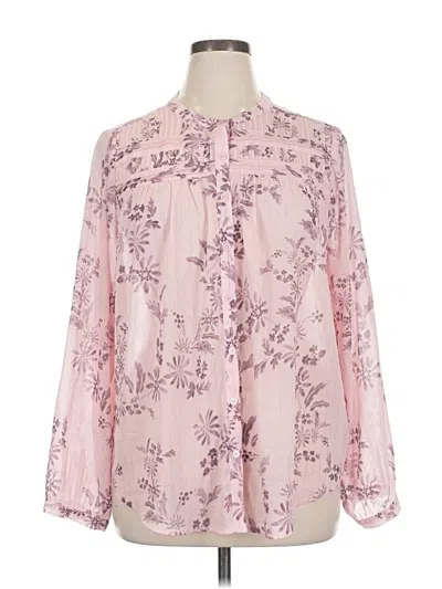 Pre-owned Torrid Long Sleeve Blouse In Pink