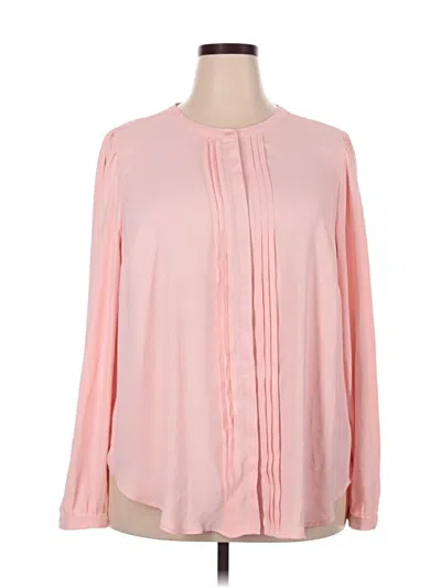 Pre-owned Torrid Long Sleeve Blouse In Pink