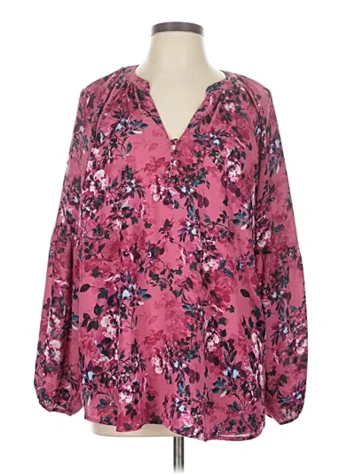 Pre-owned Torrid Long Sleeve Blouse In Pink