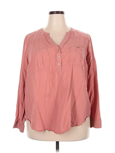 Pre-owned Torrid Long Sleeve Blouse In Pink
