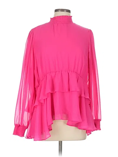 Pre-owned Torrid Long Sleeve Blouse In Pink