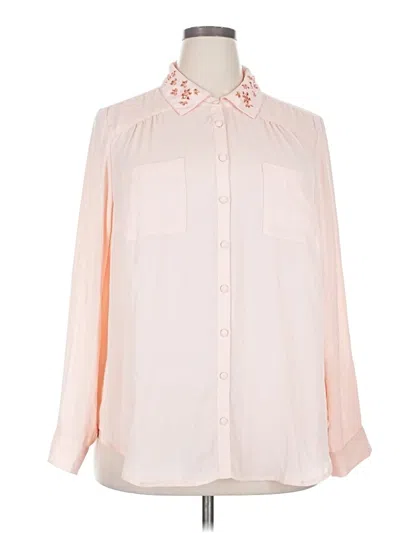 Pre-owned Torrid Long Sleeve Blouse In Pink