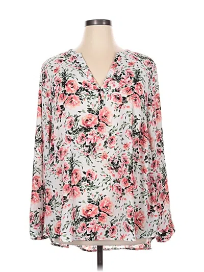 Pre-owned Torrid Long Sleeve Blouse In Pink
