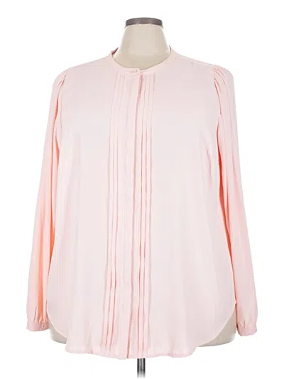 Pre-owned Torrid Long Sleeve Blouse In Pink