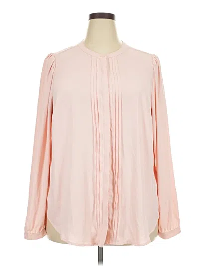 Pre-owned Torrid Long Sleeve Blouse In Pink