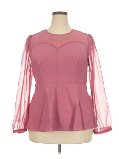 Pre-owned Torrid Long Sleeve Blouse In Pink