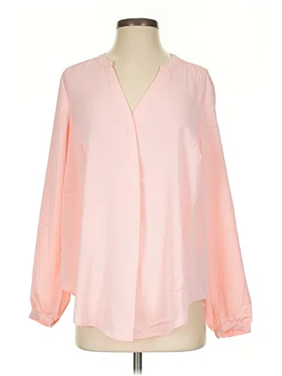 Torrid Long Sleeve Blouse In Pink