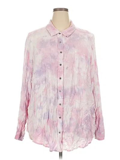 Pre-owned Torrid Long Sleeve Blouse In Pink
