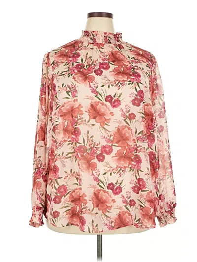 Pre-owned Torrid Long Sleeve Blouse In Pink