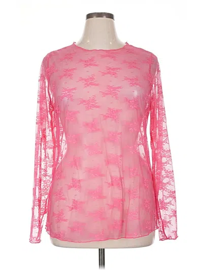 Pre-owned Torrid Long Sleeve Blouse In Pink