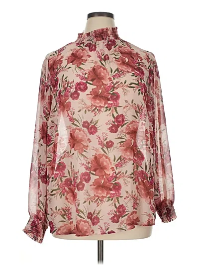 Pre-owned Torrid Long Sleeve Blouse In Pink