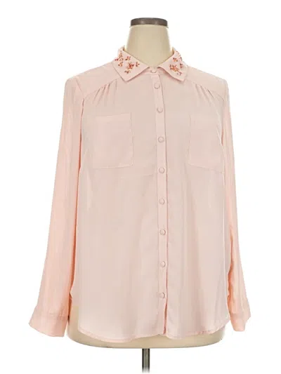 Pre-owned Torrid Long Sleeve Blouse In Pink