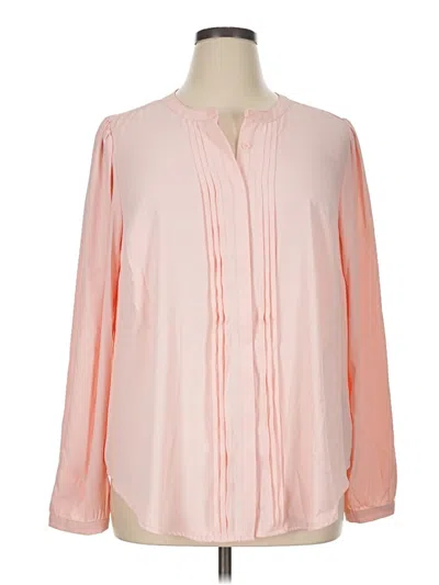 Torrid Long Sleeve Blouse In Pink