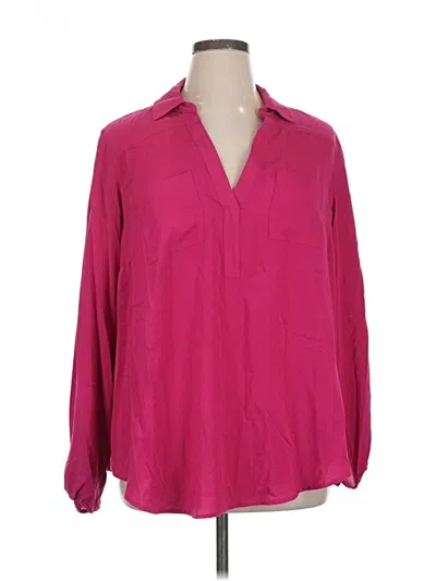 Pre-owned Torrid Long Sleeve Blouse In Pink