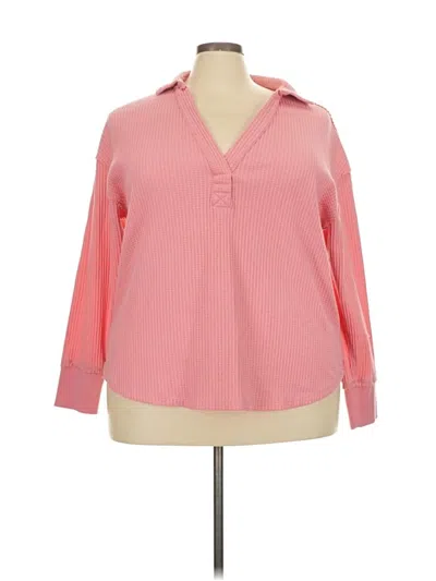 Pre-owned Torrid Long Sleeve Blouse In Pink