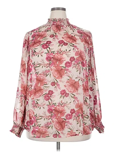 Pre-owned Torrid Long Sleeve Blouse In Pink