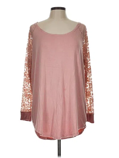 Pre-owned Torrid Long Sleeve Blouse In Pink