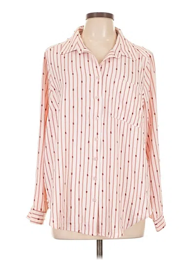 Pre-owned Torrid Long Sleeve Blouse In Pink