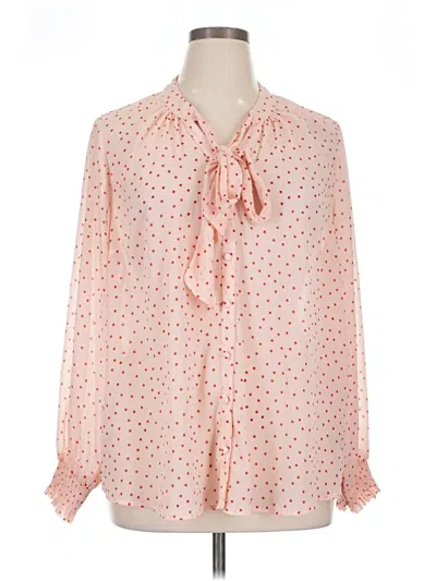 Pre-owned Torrid Long Sleeve Blouse In Pink