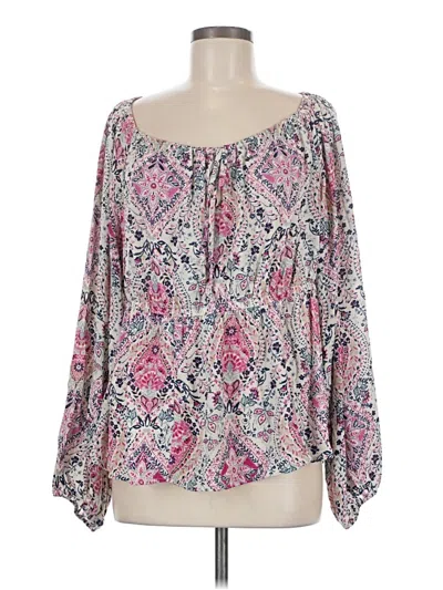 Pre-owned Torrid Long Sleeve Blouse In Pink