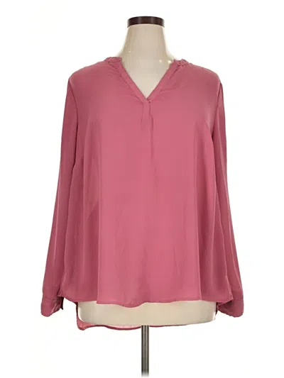 Pre-owned Torrid Long Sleeve Blouse In Pink
