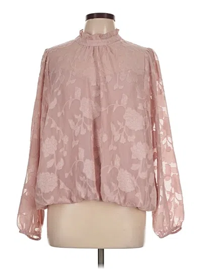 Pre-owned Torrid Long Sleeve Blouse In Pink