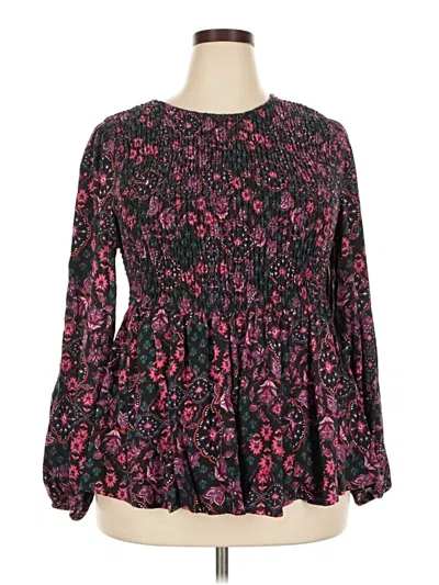 Pre-owned Torrid Long Sleeve Blouse In Pink