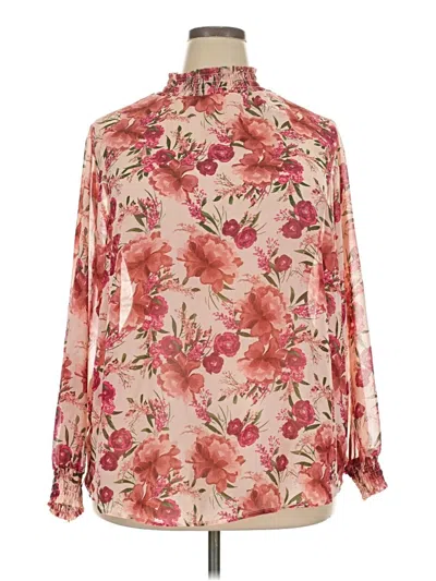 Torrid Long Sleeve Blouse In Pink
