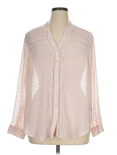 Pre-owned Torrid Long Sleeve Blouse In Pink