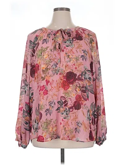 Pre-owned Torrid Long Sleeve Blouse In Pink
