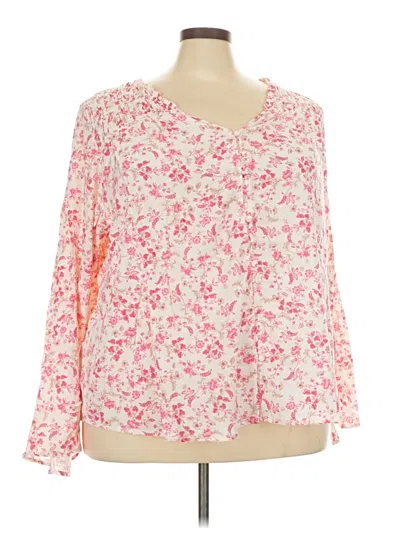 Pre-owned Torrid Long Sleeve Blouse In Pink
