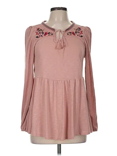 Pre-owned Torrid Long Sleeve Blouse In Pink