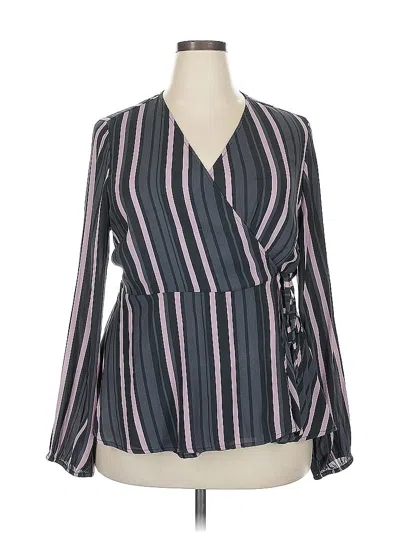 Pre-owned Torrid Long Sleeve Blouse In Purple