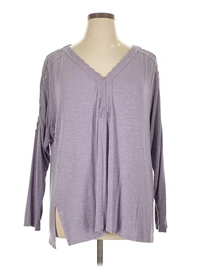 Pre-owned Torrid Long Sleeve Blouse In Purple