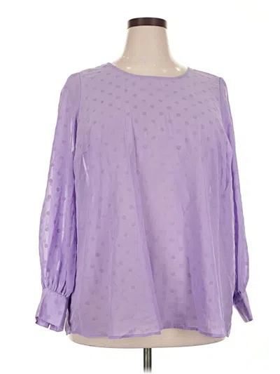 Pre-owned Torrid Long Sleeve Blouse In Purple