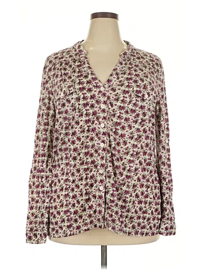 Pre-owned Torrid Long Sleeve Blouse In Purple
