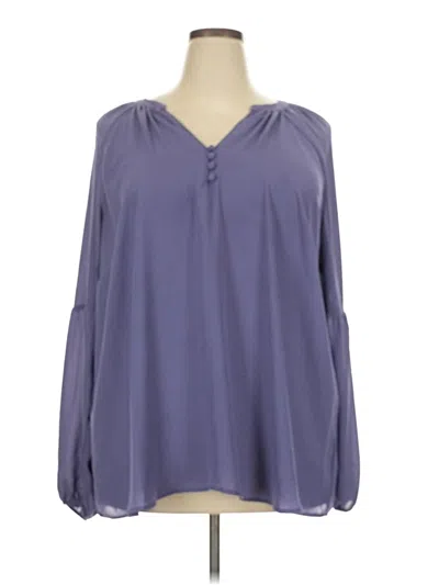 Pre-owned Torrid Long Sleeve Blouse In Purple