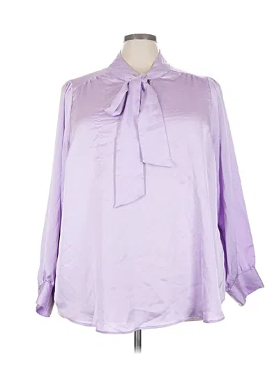 Pre-owned Torrid Long Sleeve Blouse In Purple