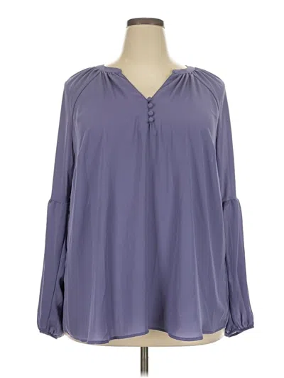 Pre-owned Torrid Long Sleeve Blouse In Purple