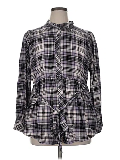 Pre-owned Torrid Long Sleeve Blouse In Purple