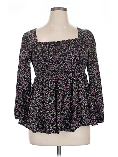 Pre-owned Torrid Long Sleeve Blouse In Purple