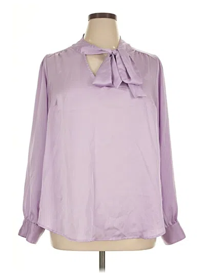 Pre-owned Torrid Long Sleeve Blouse In Purple