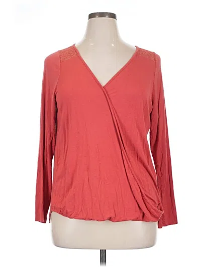 Pre-owned Torrid Long Sleeve Blouse In Red