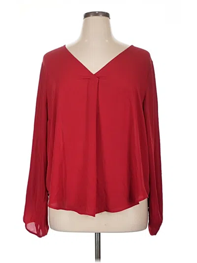 Pre-owned Torrid Long Sleeve Blouse In Red