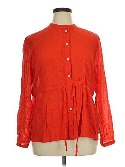 Pre-owned Torrid Long Sleeve Blouse In Red