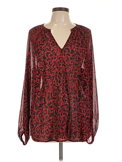 Pre-owned Torrid Long Sleeve Blouse In Red
